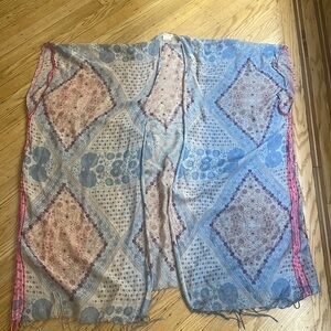 VISMAYA bohemian print wearable swim cover up scarf one size